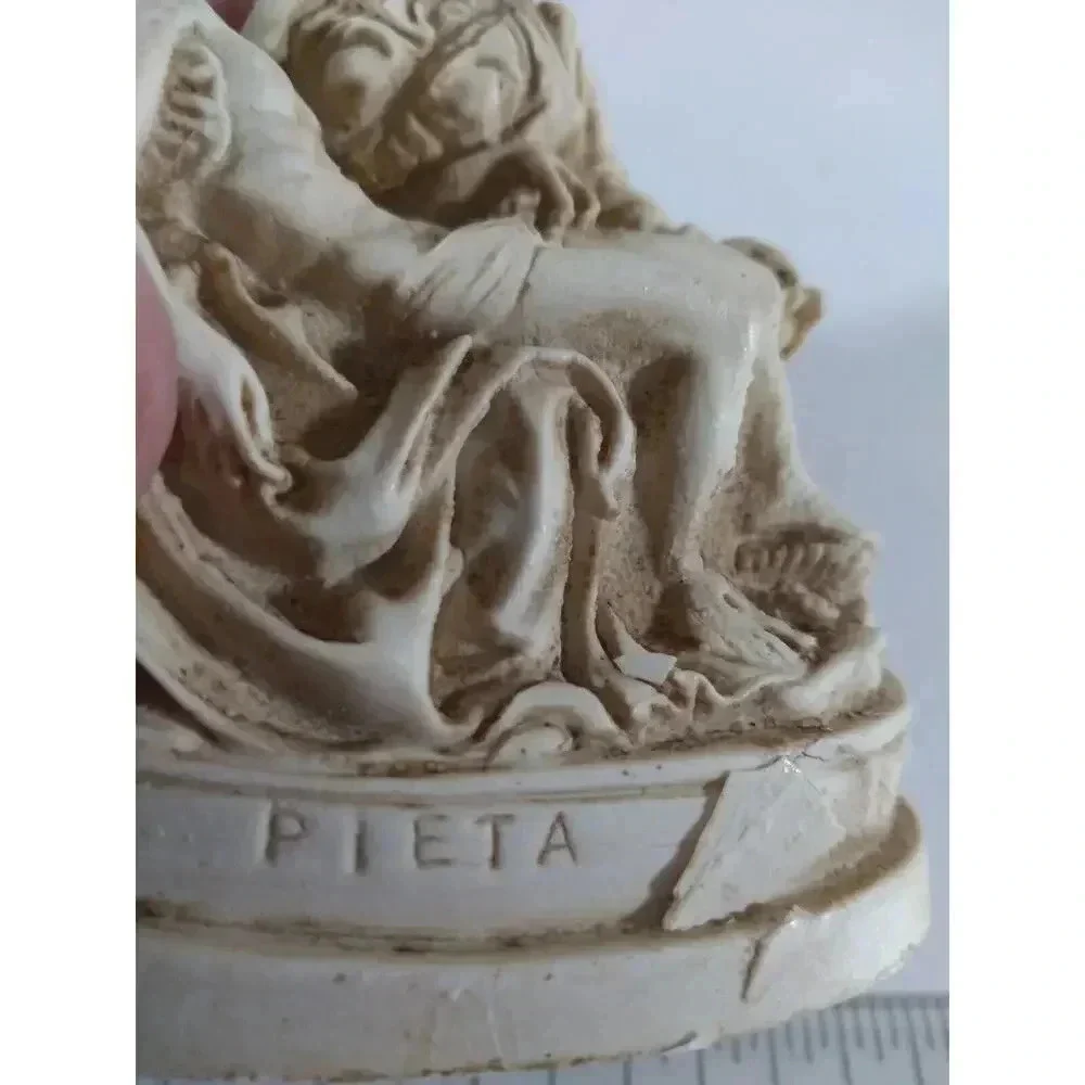 Marble Dust Pieta Jesus Mary Sculpture Italy 3x3